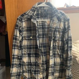 Mean American eagle flannel blue and gray